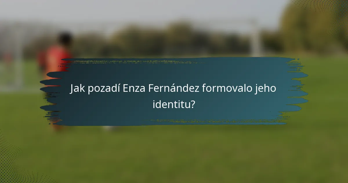 Jak pozadí Enza Fernández formovalo jeho identitu?